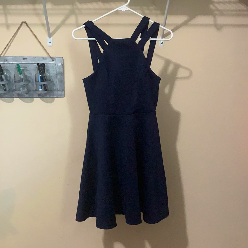 B.Darlin dark blue formal dress.